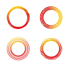 Wall Mural - Round colorful shape. Vector banner icon set. Eps10 frames