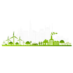 ecology concept and environmental ,banner design elements for sustainable energy development, vector