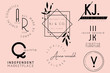 elegant clean minimal feminine logo template design collection