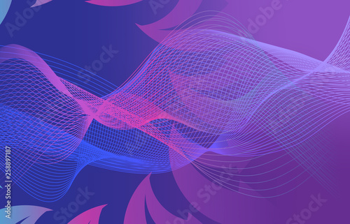 Beautiful Abstract Thin Line Wave Futuristic Background