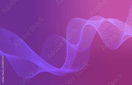 Beautiful Abstract Thin Line Wave Futuristic Background