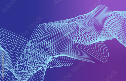 Beautiful Abstract Thin Line Wave Futuristic Background