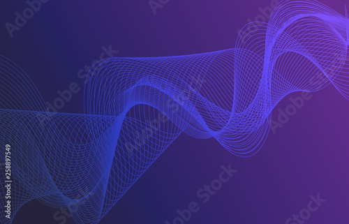 Beautiful Abstract Thin Line Wave Futuristic Background
