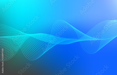 Beautiful Abstract Thin Line Wave Futuristic Background