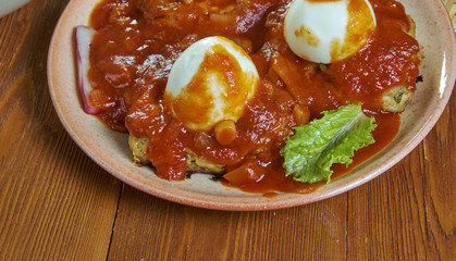 Wall Mural - Caucasian Ossetian Meatballs in Tomato Sauce