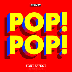 Fototapete - simple fun and friendly font, colorful alphabet with modern style, floating 3d type with shadow