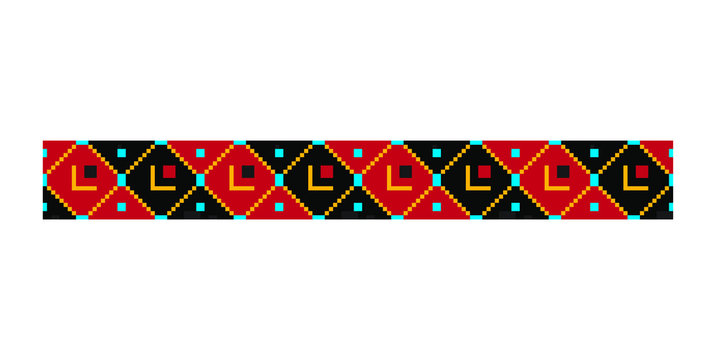 Traditional Romanian folk art knitted embroidery pattern