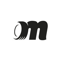 Poster - initial letter M with tire logo design concept