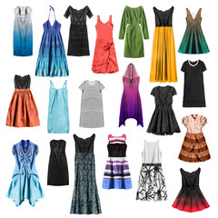 Sticker - Group of dresses isolated