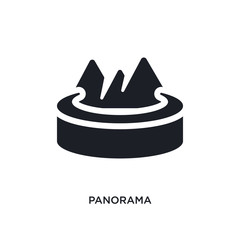 Poster - black panorama isolated vector icon. simple element illustration from augmented reality concept vect