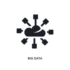 Poster - black big data isolated vector icon. simple element illustration from concept vector icons. big data
