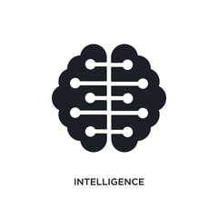 Poster - black intelligence isolated vector icon. simple element illustration from big data concept vector ic