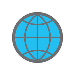 Poster - Web icon vector es10. Globe web sign for website. www icon vector.