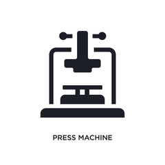 Wall Mural - black press machine isolated vector icon. simple element illustration from industry concept vector icons. press machine editable logo symbol design on white background. can be use for web and mobile