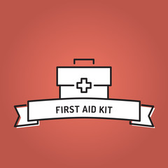 Canvas Print - FIRST AID KIT LINE ICON SET