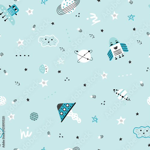 wzor-elementow-przestrzeni-ilustracja-doodle-miejsca-wzor-z-rakiet-kosmicznych-kreskowka-planet-i-gwiazd-tlo