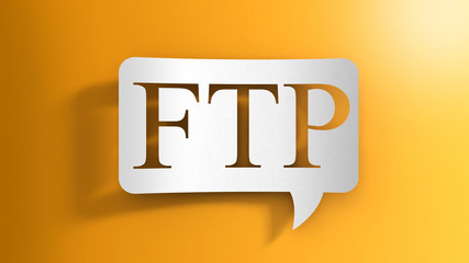 Poster - Speech bubble with FTP