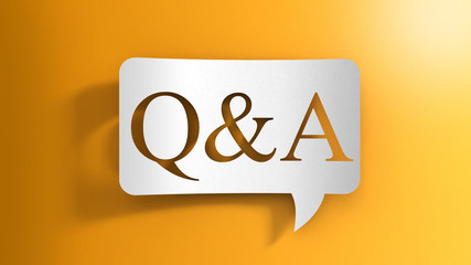 Poster - Speech bubble with Questions and answers