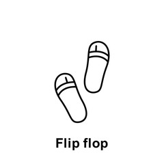 Poster - Flip flop icon. Element of summer holiday icon. Thin line icon for website design and development, app development. Premium icon