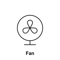 Poster - Fan icon. Element of summer holiday icon. Thin line icon for website design and development, app development. Premium icon