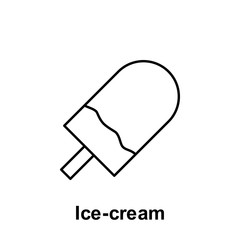 Poster - Ice-cream icon. Element of summer holiday icon. Thin line icon for website design and development, app development. Premium icon