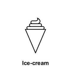 Poster - Ice-cream icon. Element of summer holiday icon. Thin line icon for website design and development, app development. Premium icon