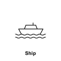 Poster - Ship icon. Element of summer holiday icon. Thin line icon for website design and development, app development. Premium icon