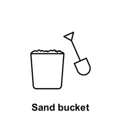 Poster - Sand bucket icon. Element of summer holiday icon. Thin line icon for website design and development, app development. Premium icon