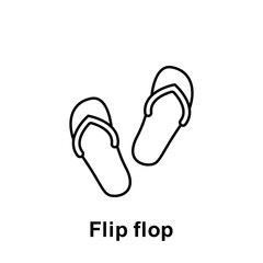 Poster - Flip flop icon. Element of summer holiday icon. Thin line icon for website design and development, app development. Premium icon