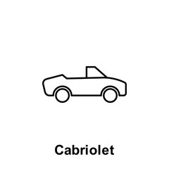 Poster - Cabriolet icon. Element of summer holiday icon. Thin line icon for website design and development, app development. Premium icon