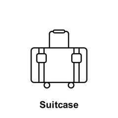 Poster - Suitcase icon. Element of summer holiday icon. Thin line icon for website design and development, app development. Premium icon
