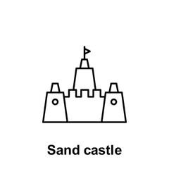 Poster - Sand castle icon. Element of summer holiday icon. Thin line icon for website design and development, app development. Premium icon