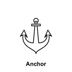 Poster - Anchor icon. Element of summer holiday icon. Thin line icon for website design and development, app development. Premium icon