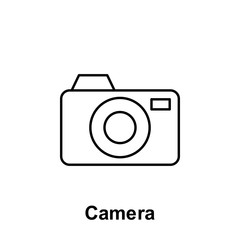Poster - Camera icon. Element of summer holiday icon. Thin line icon for website design and development, app development. Premium icon