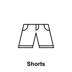 Poster - Shorts icon. Element of summer holiday icon. Thin line icon for website design and development, app development. Premium icon
