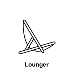 Poster - Lounger icon. Element of summer holiday icon. Thin line icon for website design and development, app development. Premium icon
