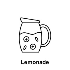 Poster - Lemonade icon. Element of summer holiday icon. Thin line icon for website design and development, app development. Premium icon
