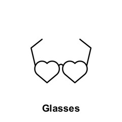 Poster - Glasses icon. Element of summer holiday icon. Thin line icon for website design and development, app development. Premium icon