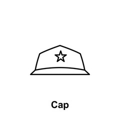 Poster - Cap icon. Element of summer holiday icon. Thin line icon for website design and development, app development. Premium icon