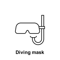Poster - Diving mask icon. Element of summer holiday icon. Thin line icon for website design and development, app development. Premium icon