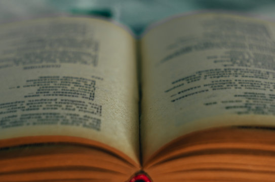 Old book close up