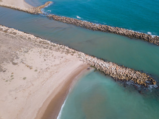 Wall Mural - Aerial view of mouth pond in Valencia, Spain