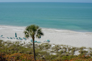 Longboat Key beach on the tropical Florida Gulf Coast