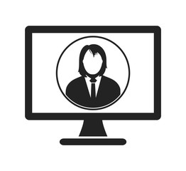 Fototapete - Online business Service Icon. Flat style vector EPS.