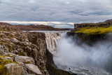 Fototapeta Tęcza - A view of Dettifoss, one of the most powerful waterfalls in Iceland, Europe