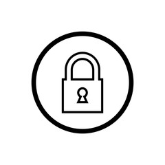 Fototapete - Lock icon. Encryption icon. Security symbol for web design