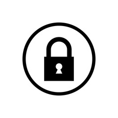 Fototapete - Lock icon. Encryption icon. Security symbol for web design