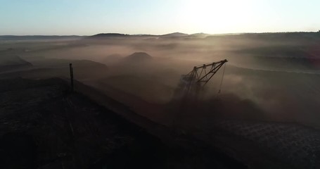 Wall Mural - Coal mining at an open pit