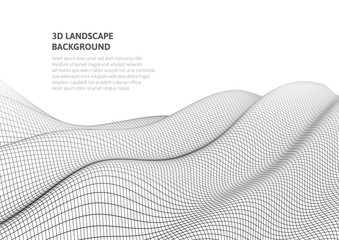 Poster - abstract 3d graphics. virtual reality and optical illusions.