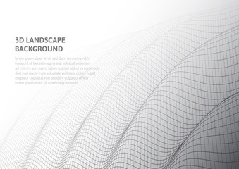 Poster - abstract 3d graphics. virtual reality and optical illusions.